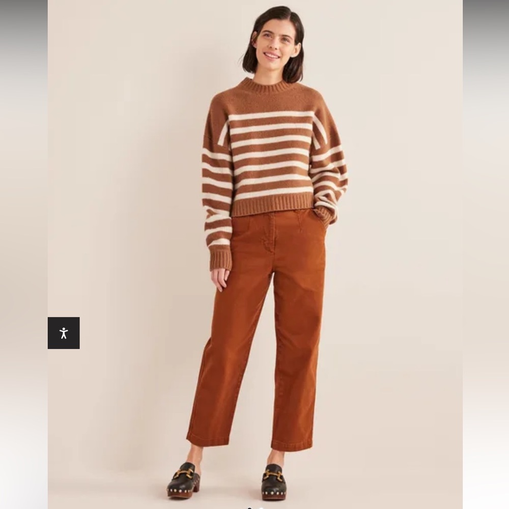 New Boden Casual Cotton Pants in Cognac